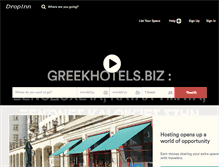 Tablet Screenshot of greekhotels.biz